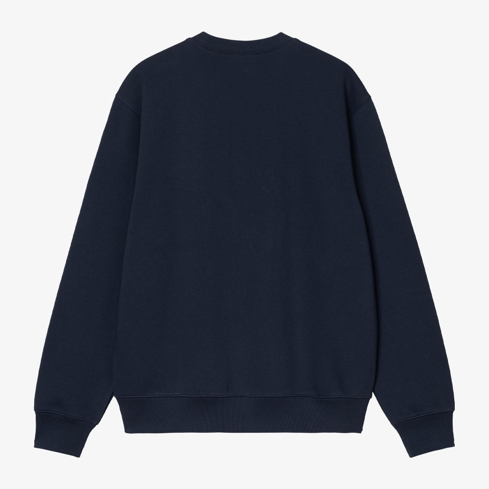 Carhartt Wip Masterpiece Sweat Air Force Blue Dusty H Brown I035199-33o-xx
