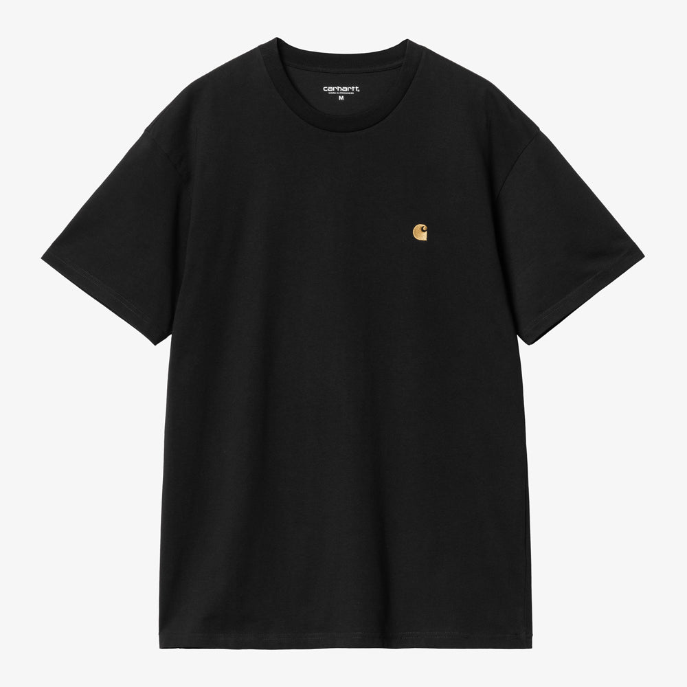 Carhartt Wip S/S Chase Tshirt Logo Or Black Gold I026391-00f-xx
