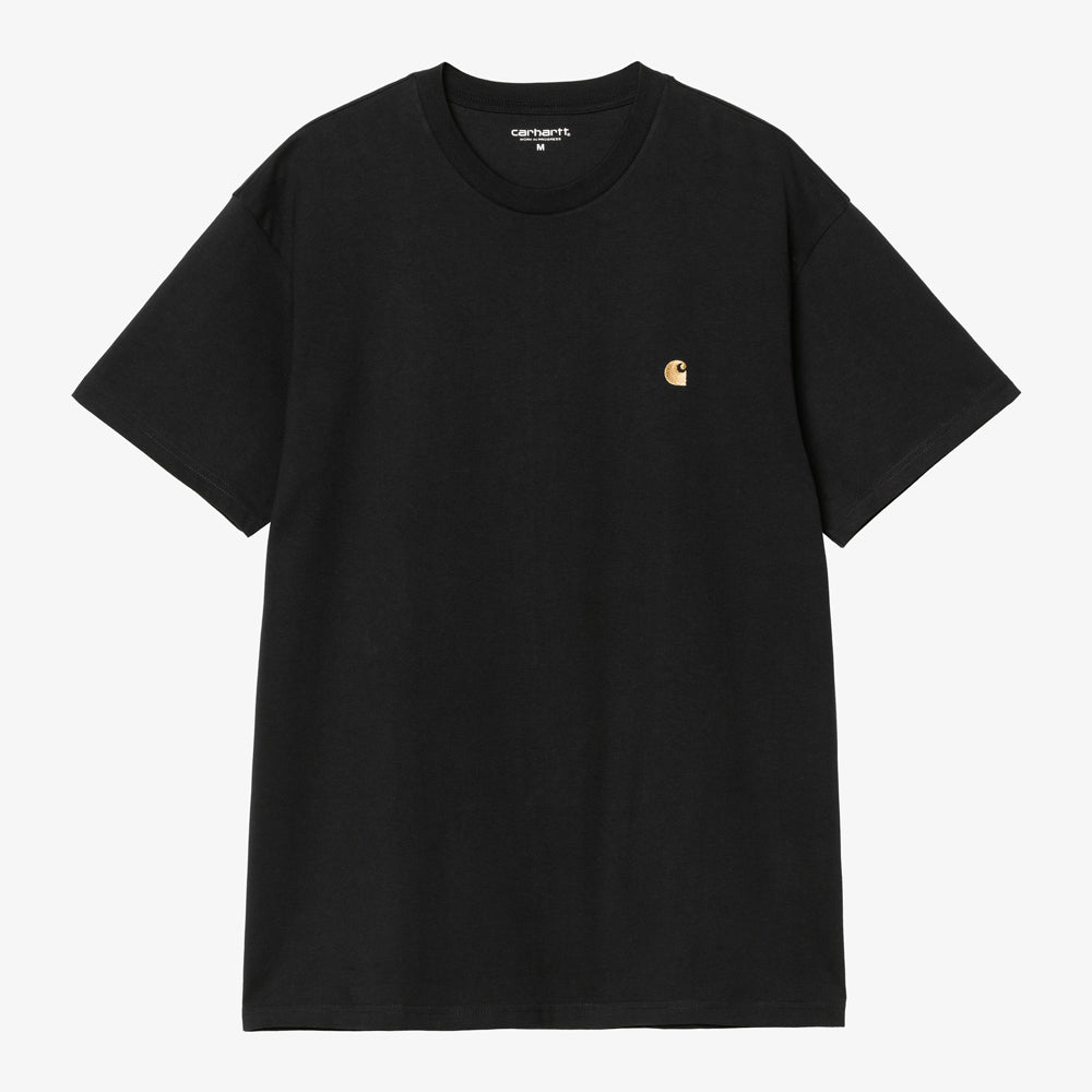 Carhartt Wip S/S Chase Tshirt Logo Or Dark Navy Gold I026391-00h-xx