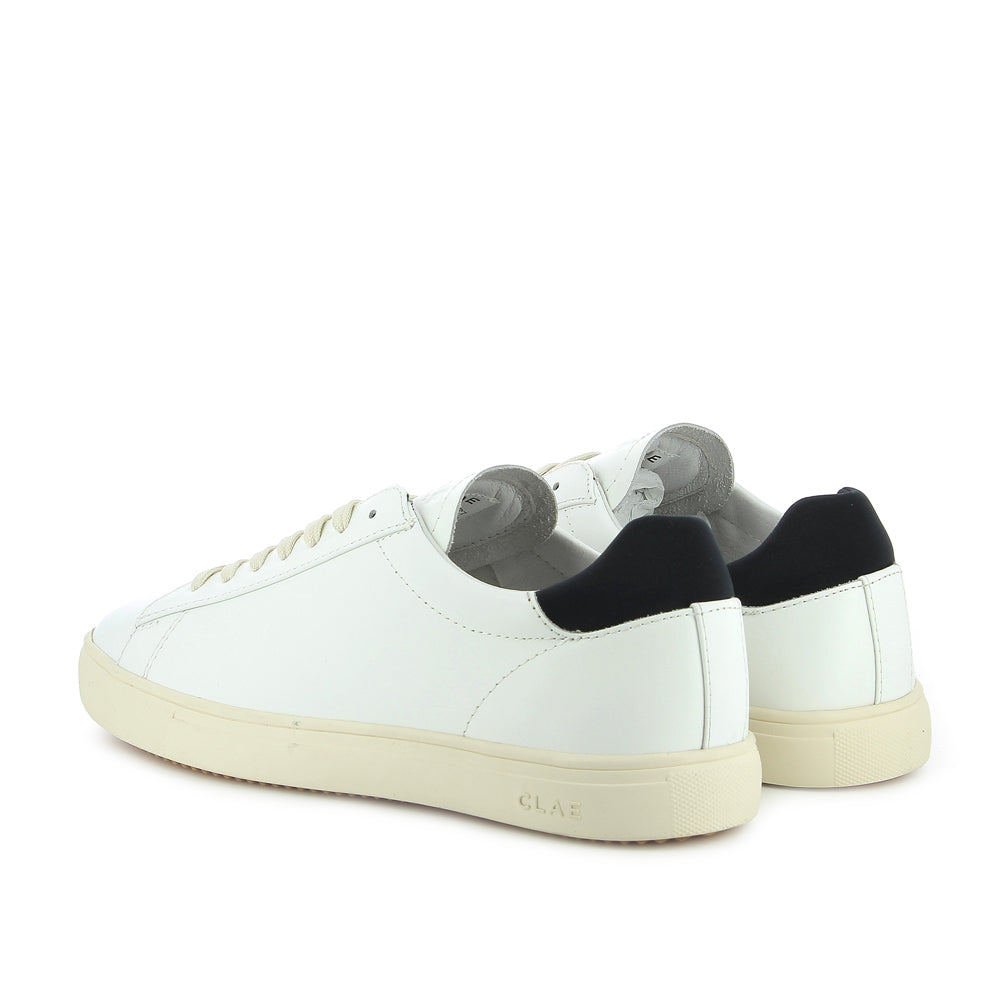 Clae Bradley White/Navy Cuir Cla01297