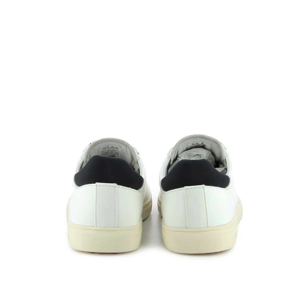 Clae Bradley White/Navy Cuir Cla01297
