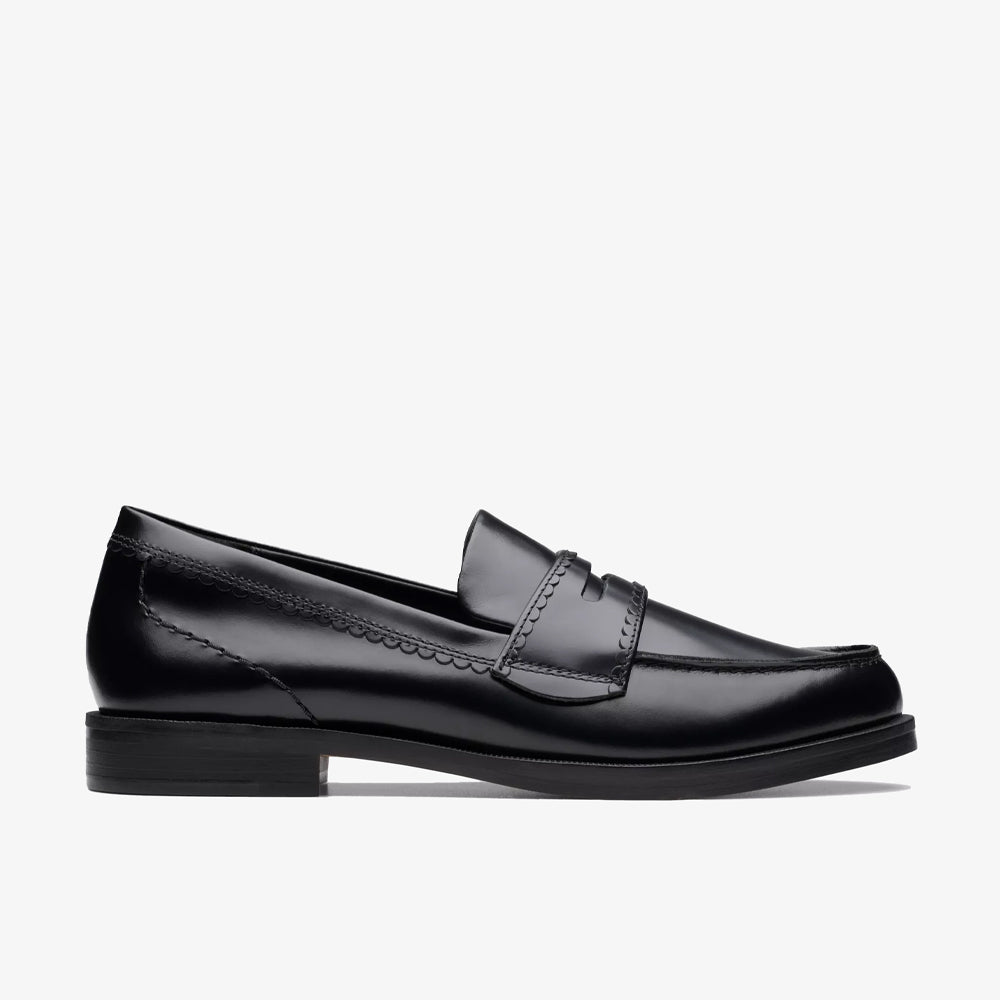 Clarks Straven Edge Leather Mocassin Black 26181277