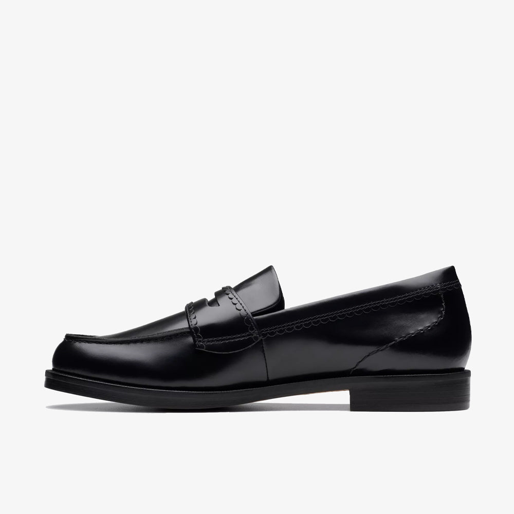 Clarks Straven Edge Leather Mocassin Black 26181277