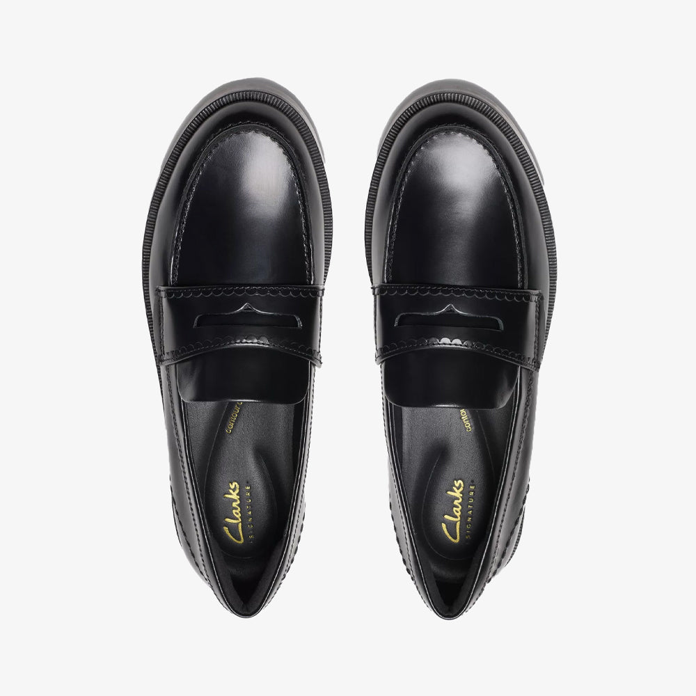 Clarks Straven Edge Leather Mocassin Black 26181277