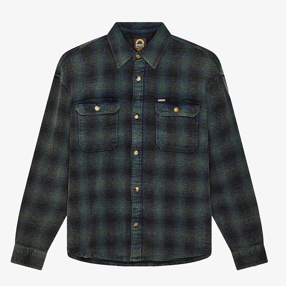 Deus Ex Machina Too Busy To Work Check Shirt Black Check Dmf255243-bch