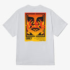 Obey Obey Icon Stencil Flame Tshirt White 165264048-wht