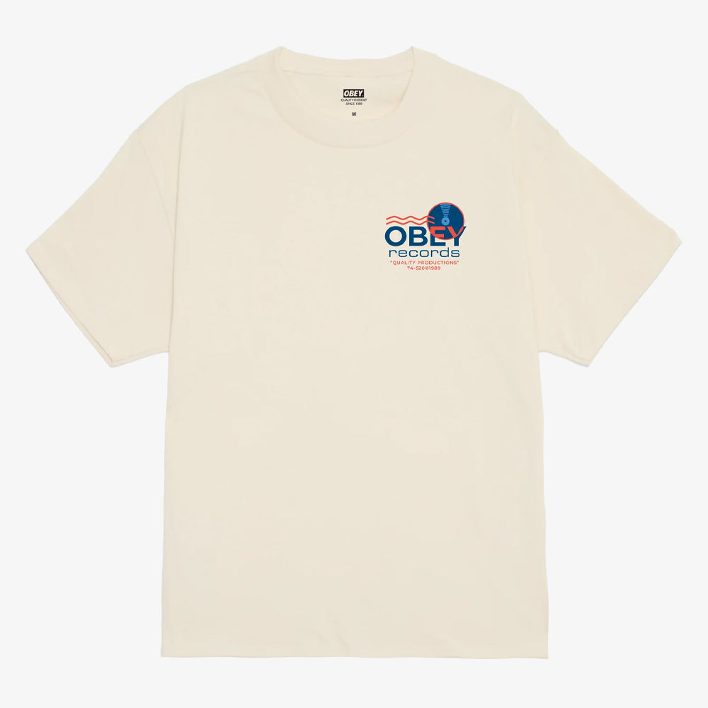 Obey Obey Records Sound Waves Tshir Cream 165264050-crm