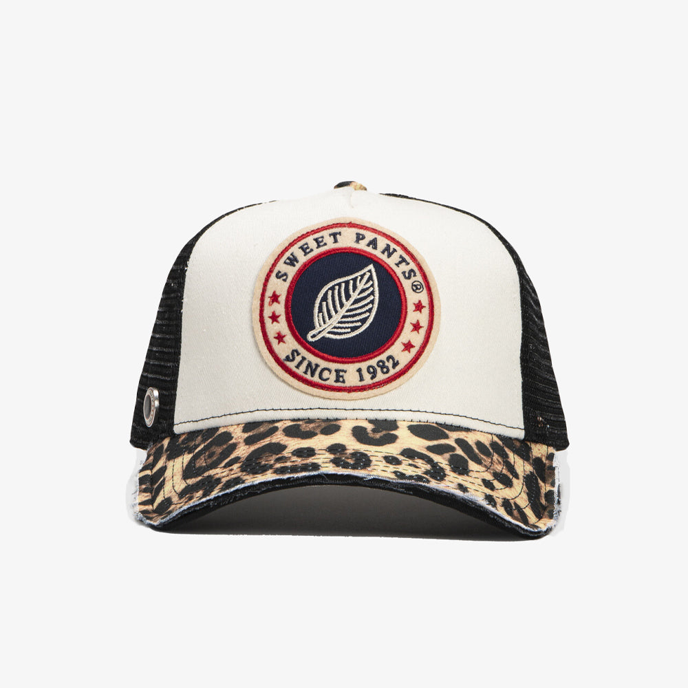Sweet Pants Home Run Print Cap Leo Off White Print-leo-off-white
